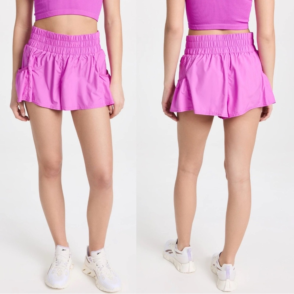 Free People FP Movement Women's Large The Way Home Shorts Vivacious Violet Pink